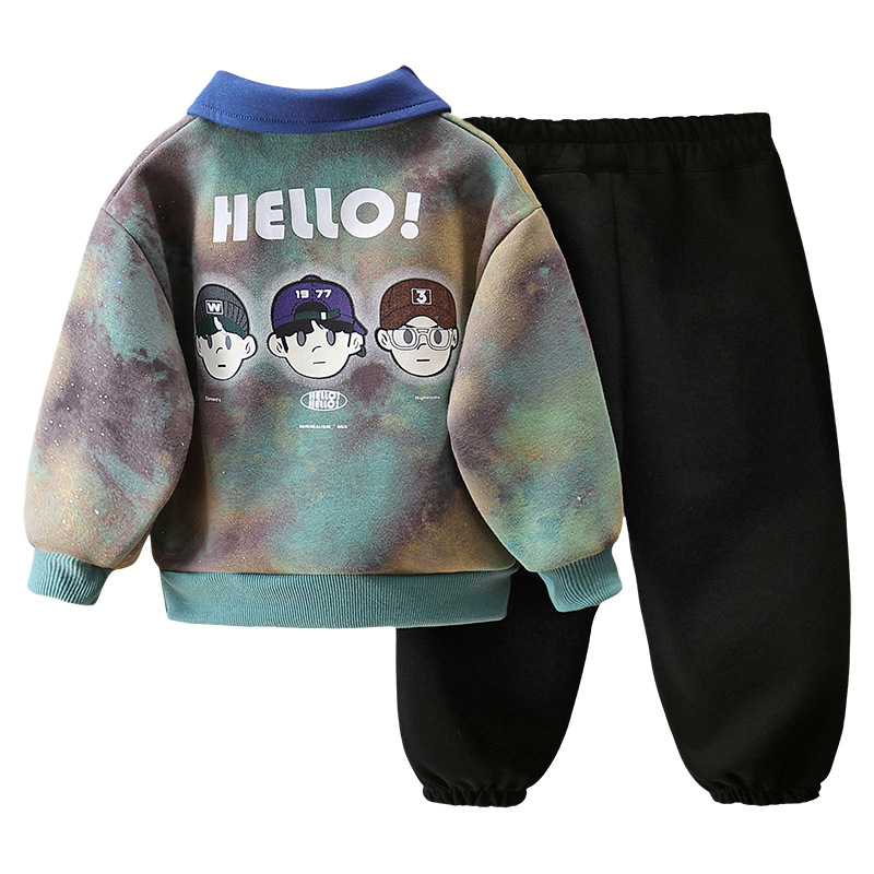 7782 traje de camisa POLO para niños primavera 2025 nuevo estilo estilo occidental ropa de celebridades de Internet para niños primavera y otoño traje de dos piezas primavera