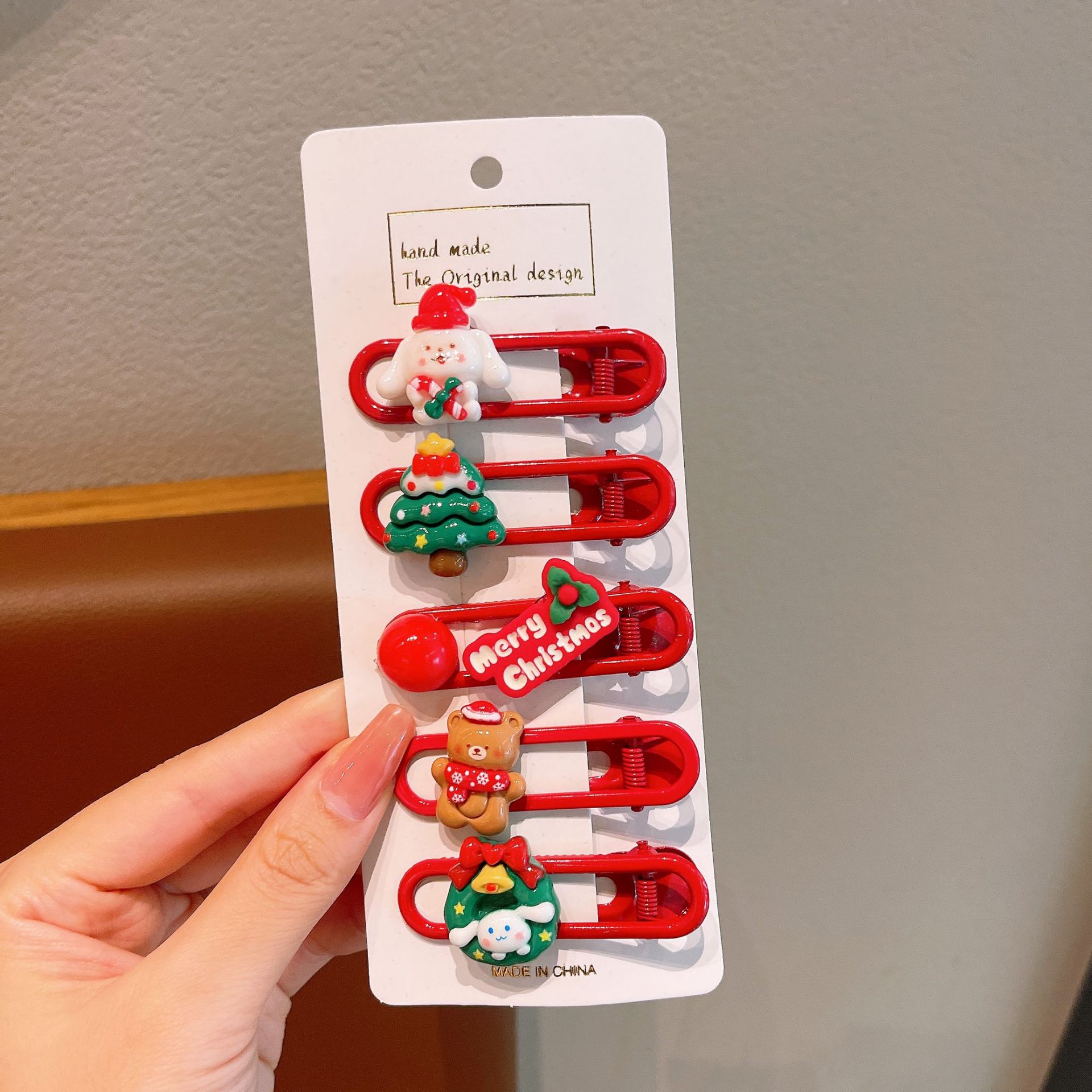 Navidad lindos clips de dibujos animados árbol de Navidad clip de metal clip de clip