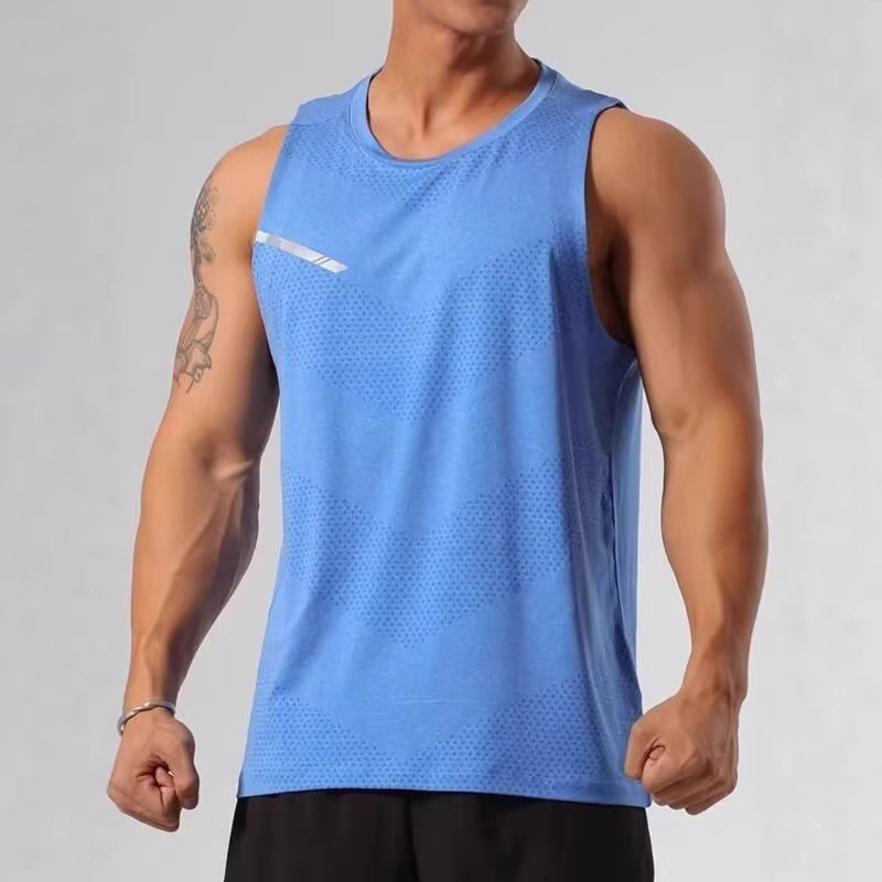 Marathon Running Vest T-Shirt Men's Sports Track and Field Cross-Country Training Lightweight Wind Tunnel Vest Mesh Racing Vest