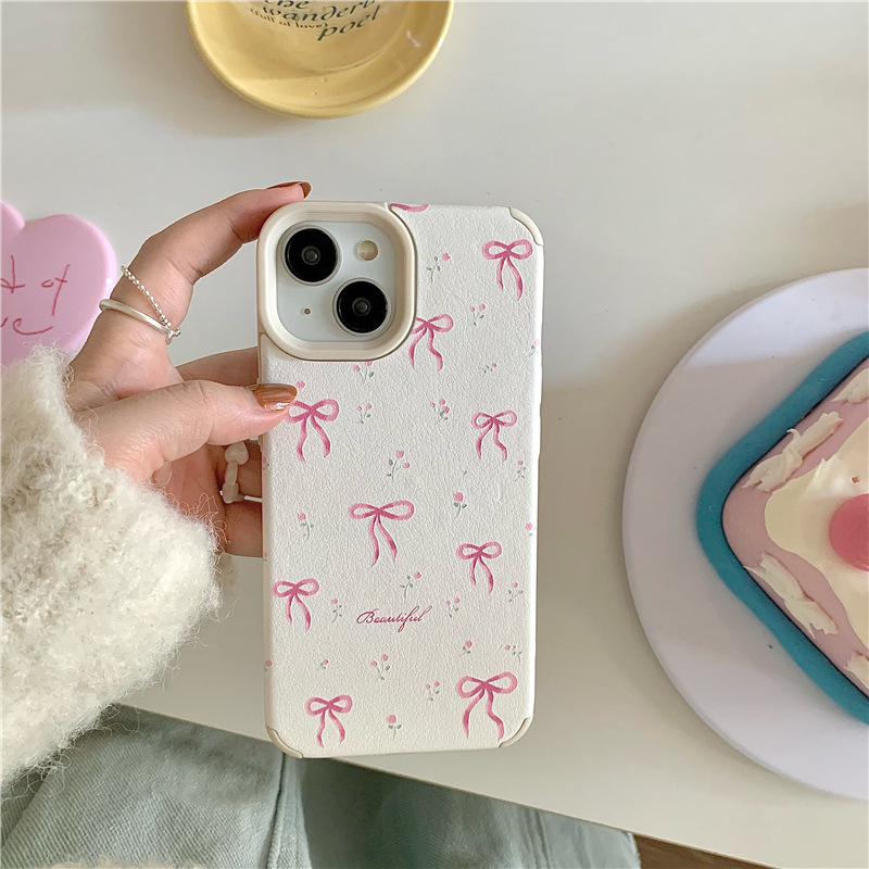 45g Weight iPhone Applicable Brands Phone Cases Classification tpu Material Ditsy Floral, Bow Knot Pattern Cartoon Style, Cute Style Tpu Ditsy Floral Bow Knot Cartoon Style Cute Phone Cases Phone Accessories 7