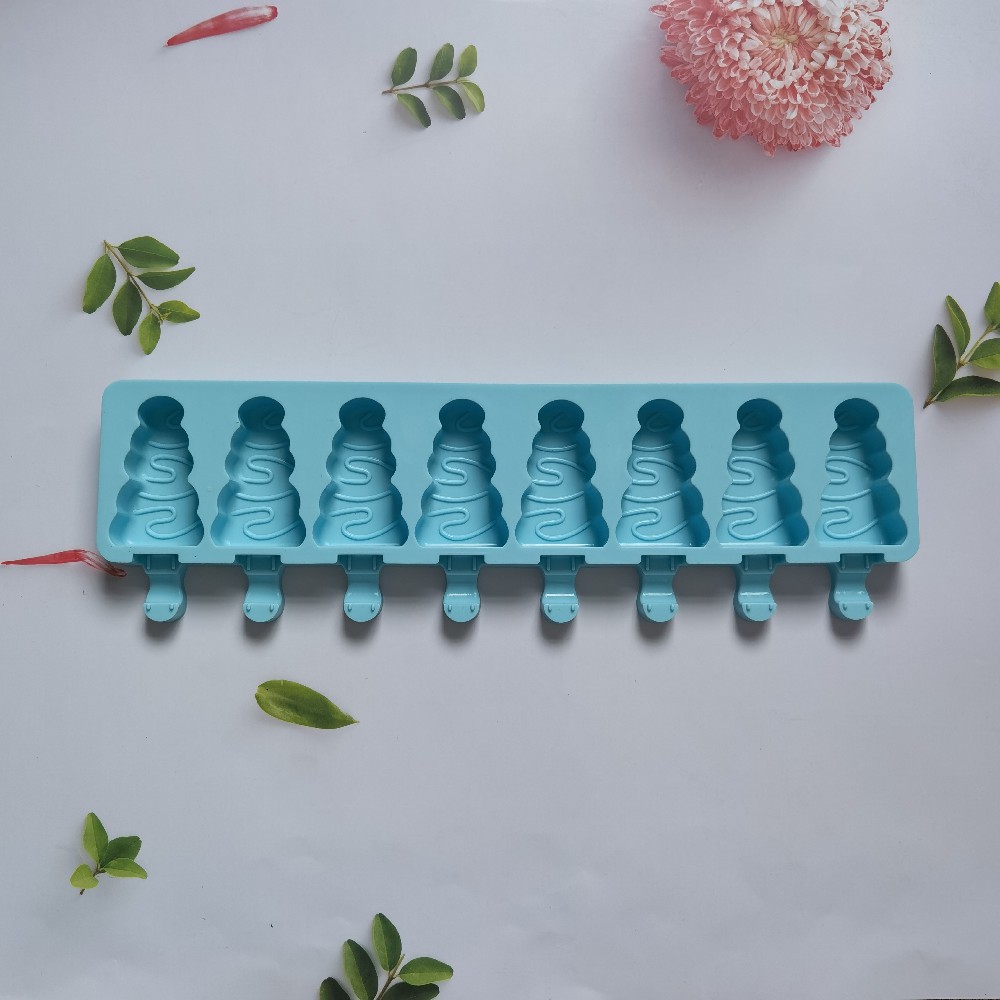8 árbol de Navidad helado 35 molde de silicona pastel helado pudín molde de postre jabón utensilios