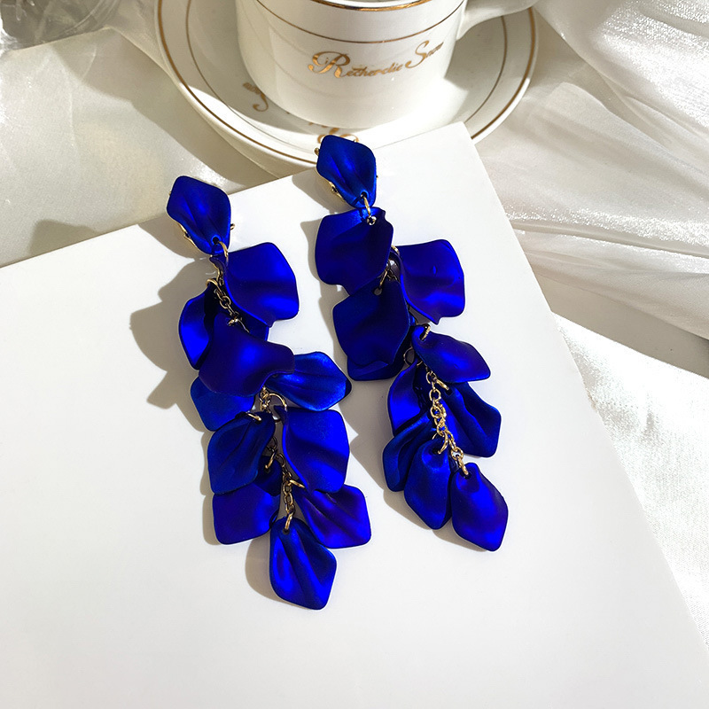 1 Pair Elegant Flower Alloy Plating Women's Drop Earrings display picture 4