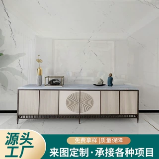 厂家直供零硅鱼肚白石英石大板批发工装橱柜台面岛台餐桌背景墙