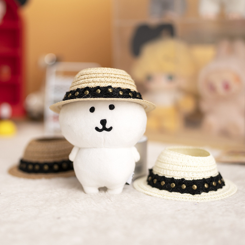 Korean Self-Deprecating Bear Hat Straw Hat Chiikawa Plush Doll Nagano Toy Pendant Casual Wear Accessory Korean Self-Deprecating Bear Hat Straw Hat Chiikawa Plush Doll Nagano Toy Pendant Casual Wear Accessory