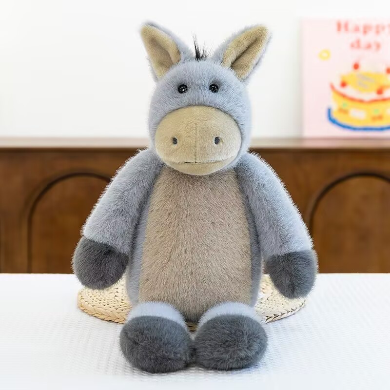 Simulación transfronteriza burro panda tranquilizador animal muñeco de peluche acompañante niño muñeca muñeca regalo de cumpleaños almohada