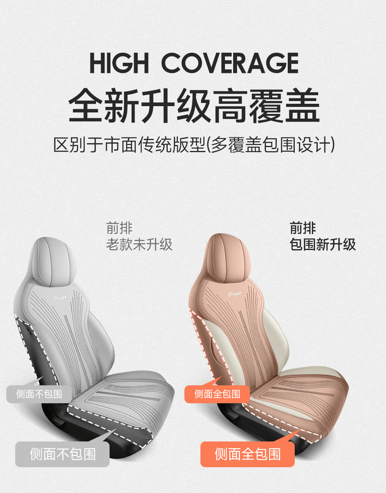 Wuling Binguo S Special Seat Cushion, Universal Suede Leather Saddle Pad for All Seasons, All-Inclusive Seat Cover, Breathable Ultra-Thin Seat Cover