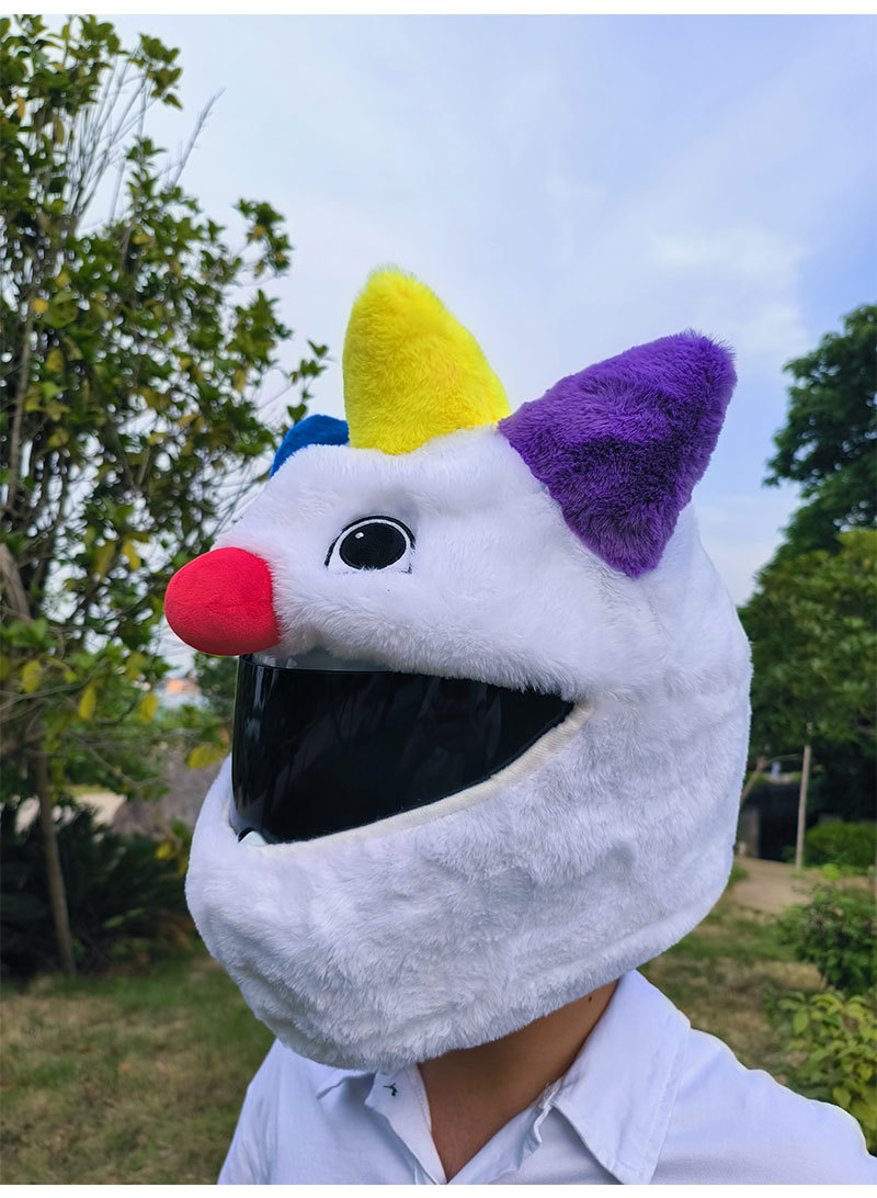 Cubierta de casco de motocicleta Cubierta de casco de felpa puntual Cubierta de casco completo Cubierta de casco de motocicleta Tacón de viento Moda de moda