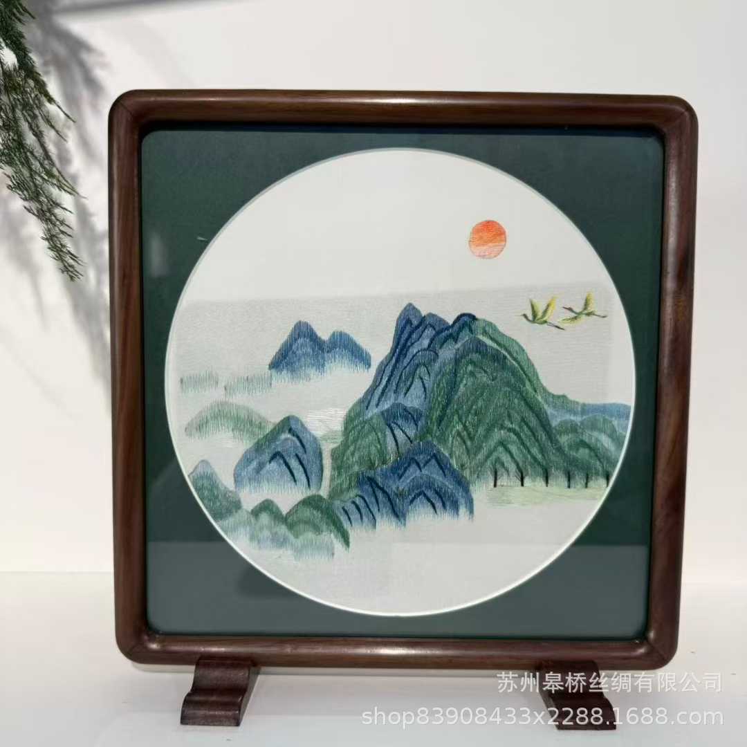 苏绣摆件苏州双面绣刺绣台屏古风桌面中国风特色礼品送老外手绣