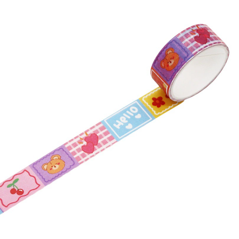 Однорулонный ручной счет и бумажная лента Подарочная коробка костюм ins Wind мультфильм цвет девушка наклейка материал руки декоративная живопись