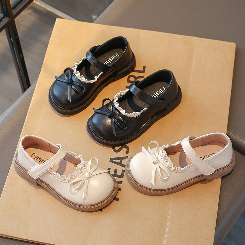 Zapatos de princesa de niñas arco extranjero zapatos de encaje de cuero primavera y otoño 2026 nuevos zapatos para niños zapatos de rendimiento de estudiantes image 3