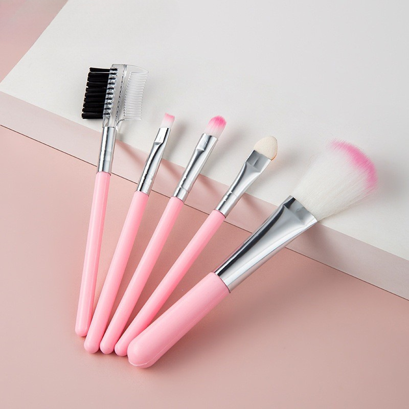 New 5-piece makeup brush set in pink, beauty tools, eyeshadow brush, makeup brushes wholesale