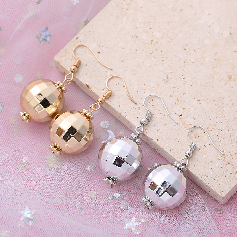 Simple Small Ball Ear Hook Spherical Pendant Drop Earring Wholesale display picture 3