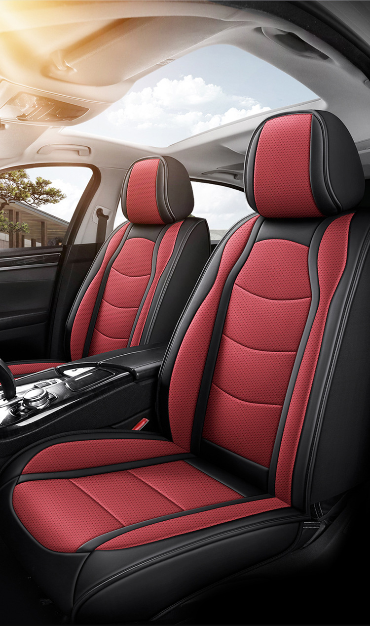 2025 New Ponytail All-Inclusive Full Leather Car Seat Cushion Four-Season Universal Car Seat Cover Source Factory Wholesale