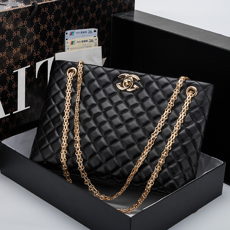Women's 2025 New Korean Style Versatile Lambskin Quilted Chain Bag Soft Leather Bucket Shoulder And Crossbody Bag - Thumbnail 6