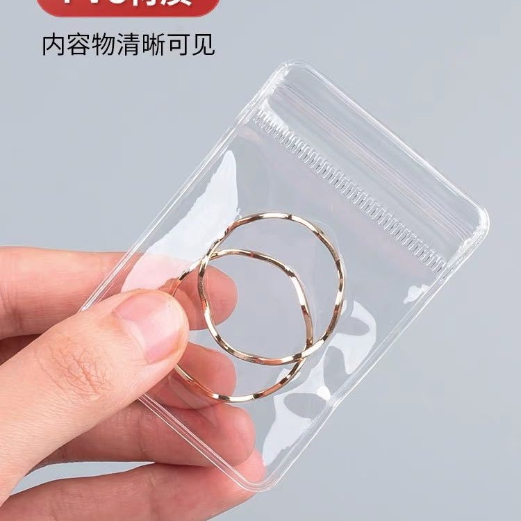 PVC transparente ziplock bolsa cremallera bolsa de almacenamiento de joyas pulsera de joyería bolsa de embalaje Wenwan bolsa sellada anti-oxidación image 10