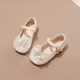 Girls' Shoes Princess Shoes 2025 Spring and Autumn New Children's Small Leather Shoes Autumn Baby Crystal Shiny Rhinestone Single Shoes