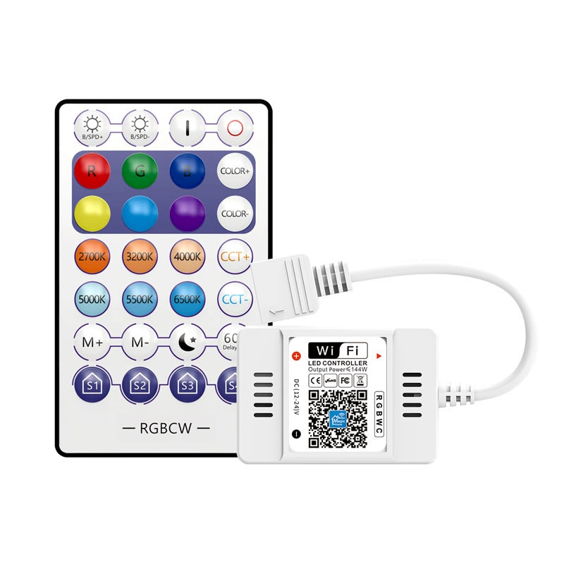 WIFI Bluetooth RGBWW контроллер 6-канальный свет с пультом голосовой связь Tmall Ghost AELX плавное затемнение цвета