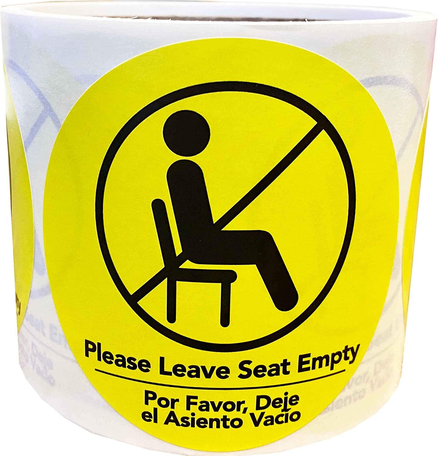 请离开这个座位保持距离标签自粘易撕可移除贴纸醒目标记简易贴标