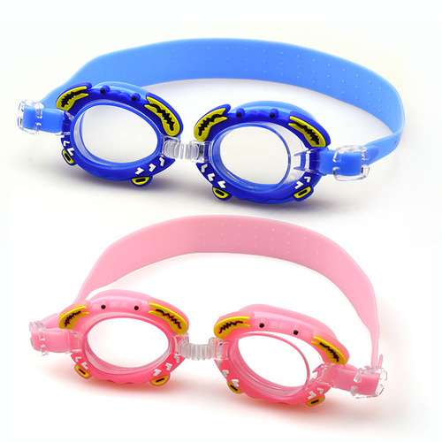 Manufacturer's new cute waterproof and anti-fog children's swimming goggles learning swimming goggles baby cartoon goggles with adjustable straps