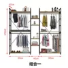 160*40*240 combination rack-light walnut black rack