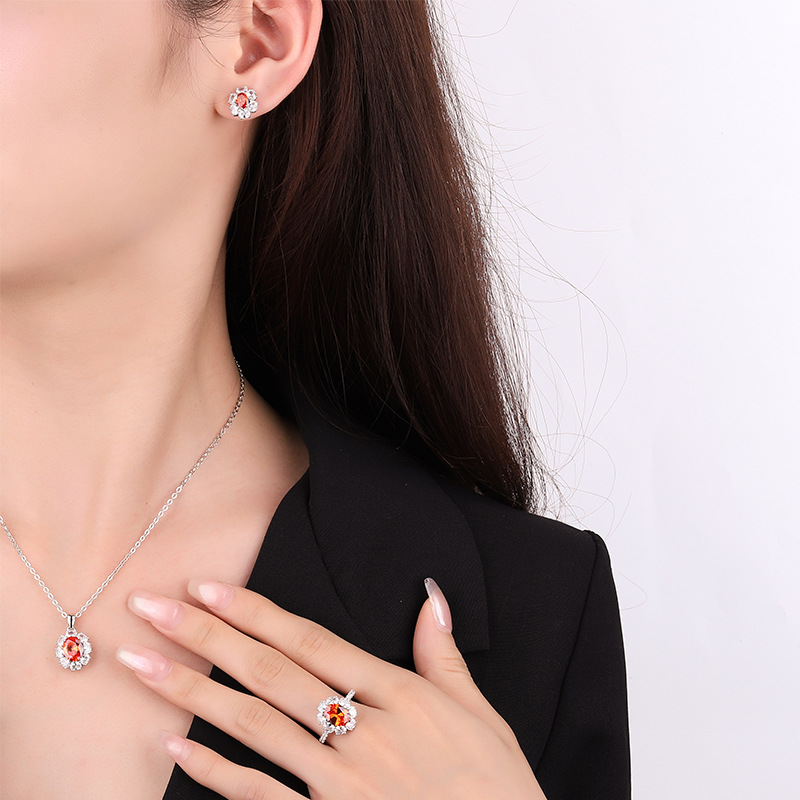 Zhuang Sheng joyería nueva S925 todo el cuerpo de plata traje simulación naranja pequeña paloma huevo colgante principal 7*9-4*6