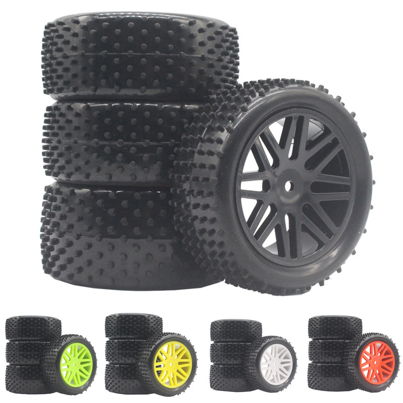 RC remote control model car 1:10 four-wheel drive off-road vehicle tires Jingshang front wheel narrow rear wheel width 85mm diameter 4 Pack