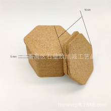 现货 A级新料六边形 软木隔热垫  软木杯垫  可加印logo