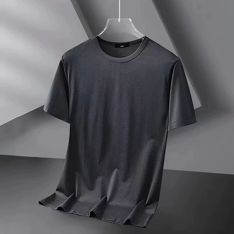 Футболка с коротким рукавом унисекс, однотонная, летняя, посадка casual, размеры M–5XL