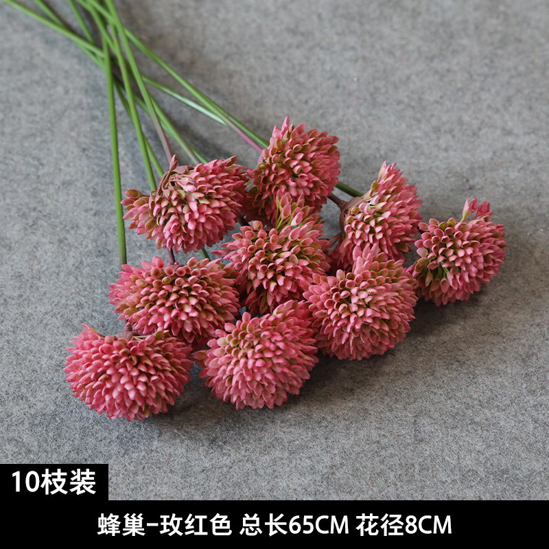 玫红色仿真花婚礼婚庆场地场景布置道具装饰花艺花材花束假花批发|undefined