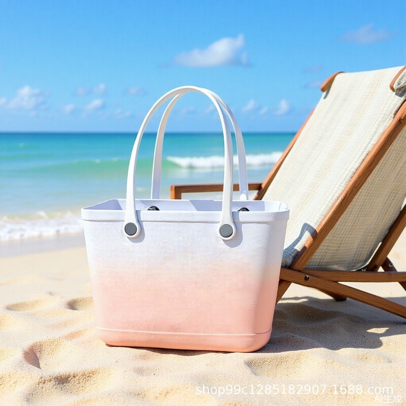 Cross-border Hot-sellingbogg Gradient Color Shoulder Bag eva Satchel Beach Bag Unique Design Large Capacity Tote Bag Cross-border Hot-sellingbogg Gradient Color Shoulder Bag eva Satchel Beach Bag Unique Design Large Capacity Tote Bag