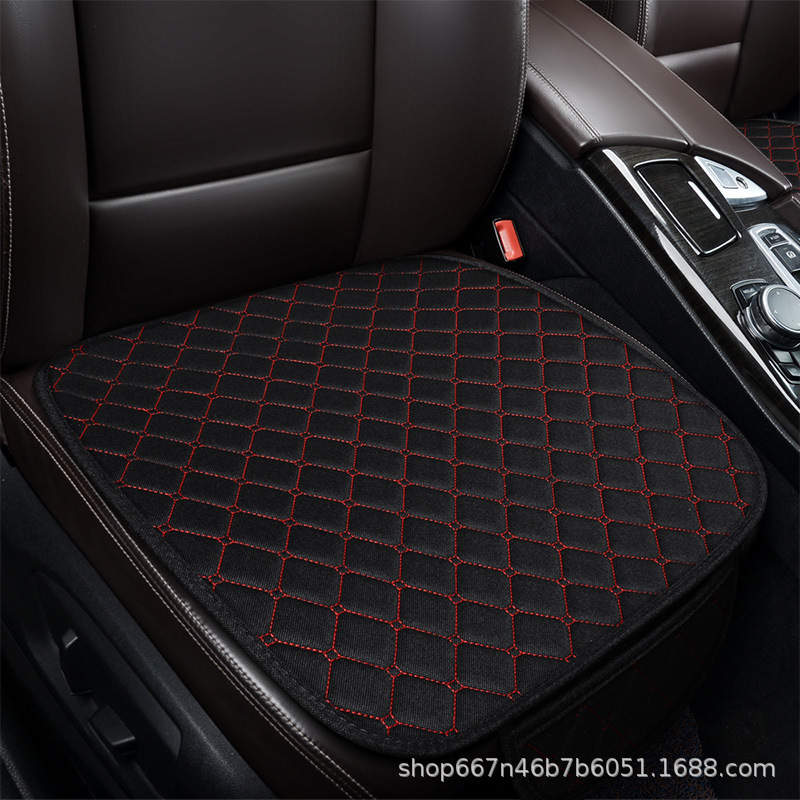 Cojín de asiento de automóvil lino cojín de asiento de automóvil lino cubierta de asiento de automóvil tres piezas cojín de asiento cojín de automóvil exportación ventas calientes