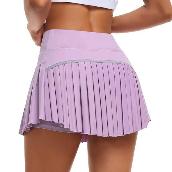 Summer fashion pleated anti-exposure high-waisted short skirt for fitness, sports, running, training, breathable yoga and tennis skirt