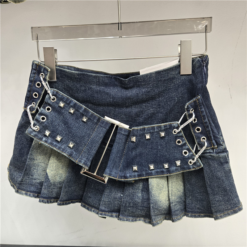 Elastic denim design belt