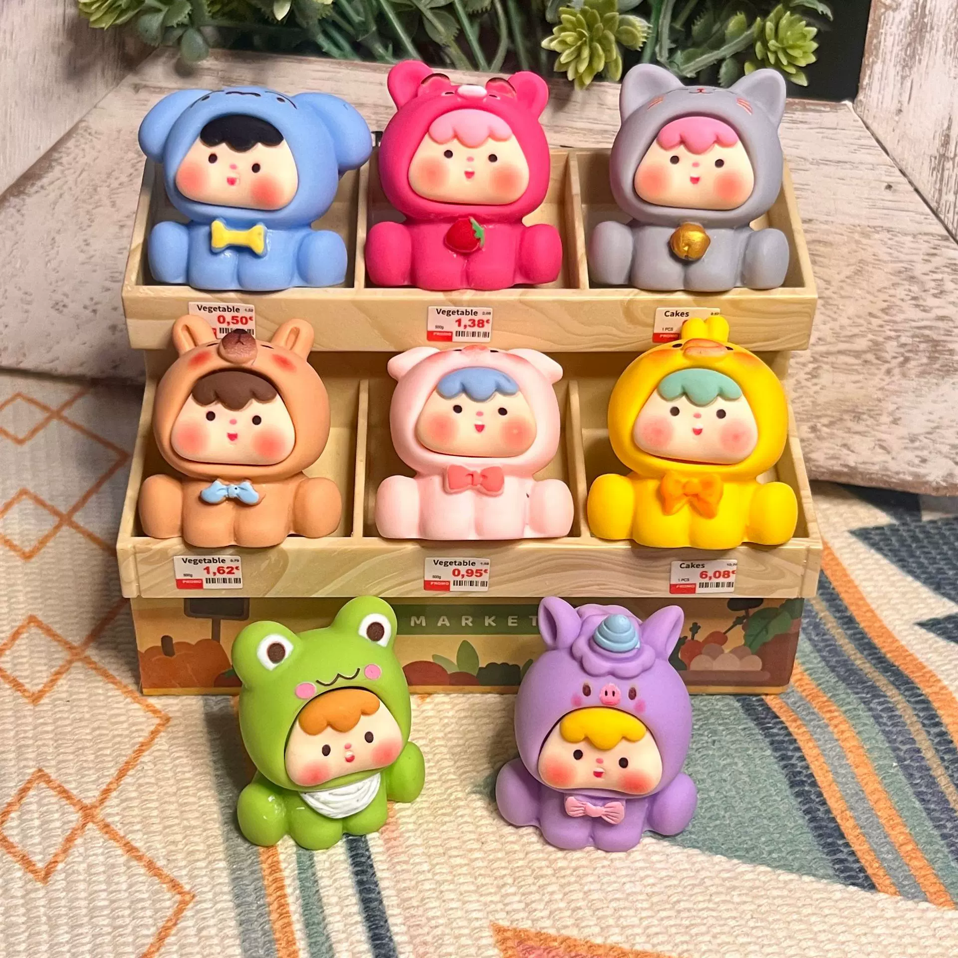 新款手感漆动物崽崽diy饰品配件车载摆件钥匙扣挂件潮玩摆件批发