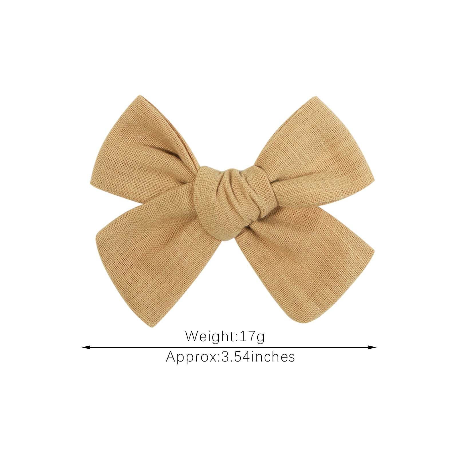 Sweet Solid Color Cloth Bowknot Pleated Hair Clip 1 Piece display picture 2