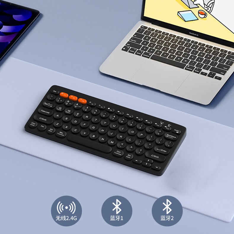 ワイヤレス Bluetooth デュアルモードキーボードパンクガーデンキー薄型、軽量、サイレントポータブルノートブック外部キーボード工場卸売|undefined