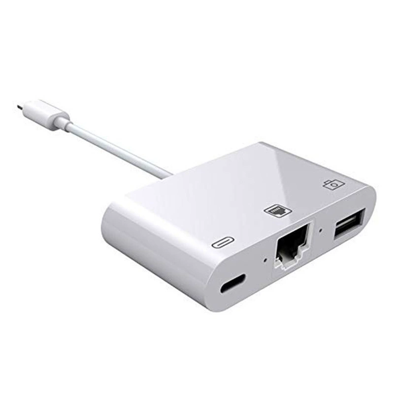 USB3.0 + RJ45 Гигабитная сетевая карта с внешним питанием и установкой по месту, поддерживает USB3.0 Гигабитный сетевой адаптер