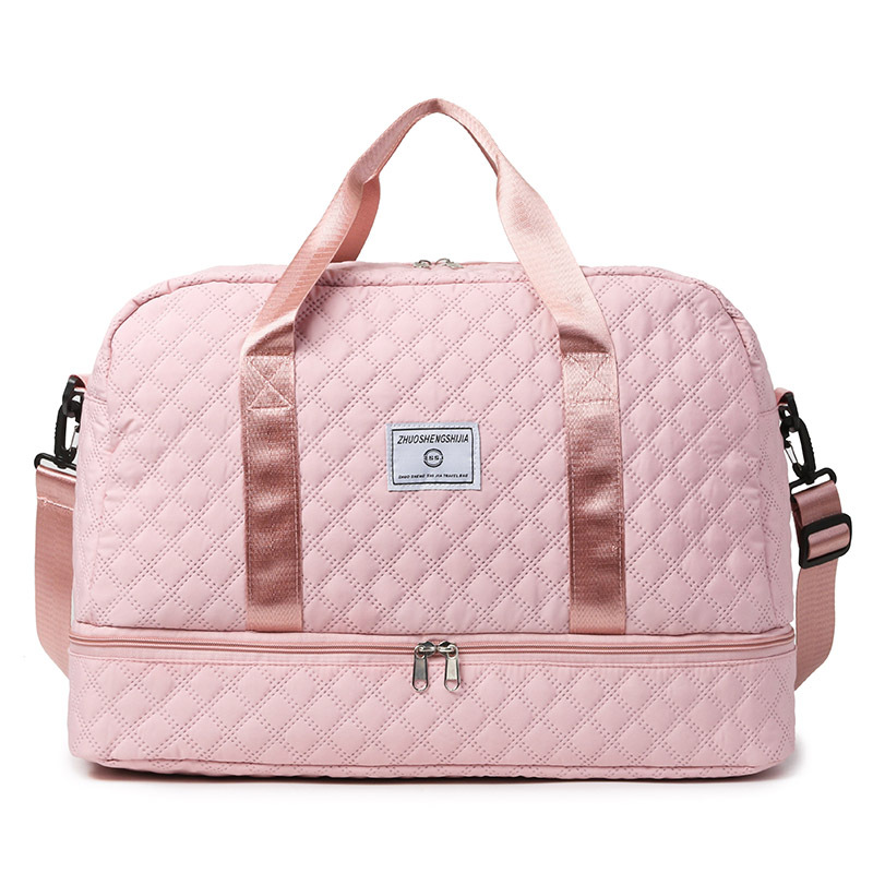 Moda corta distancia viaje rombo seco y húmedo separación deportes bolso de yoga fitness bolsa de gran capacidad de almacén de zapatos bolsa de viaje