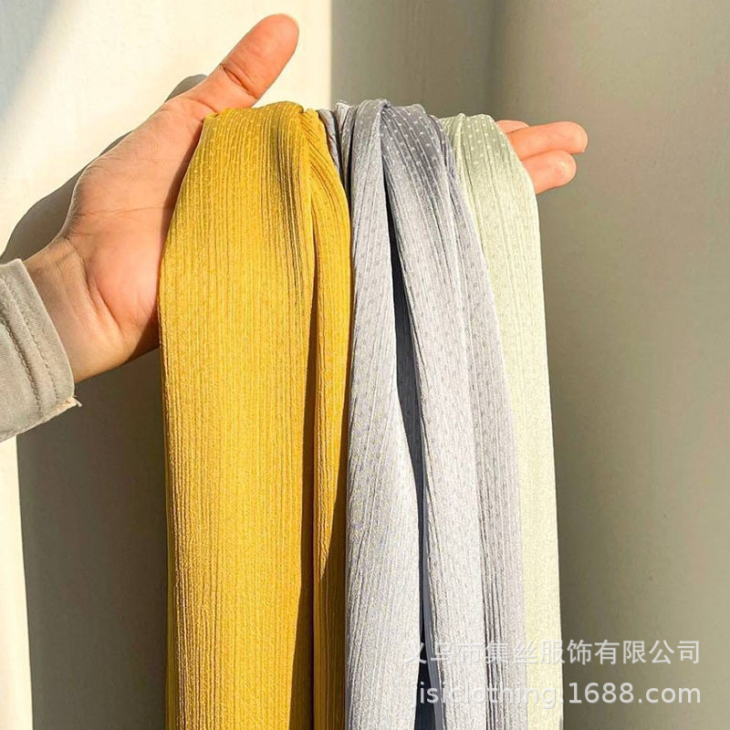Malaysia's new color diced long scarf little color diced wrinkle…