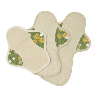 Washable cloth diaper pad for diapers adult waterproof diaper natural colored cotton edge breathable leak-proof daily sanitary pad