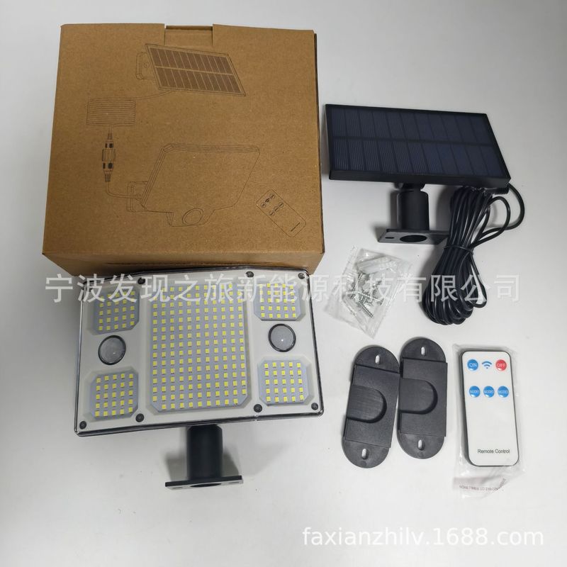 ソーラー分体シングルヘッドウォールライト屋外防水人体感応ソーラー庭リモコン投光器ガレージライト|undefined