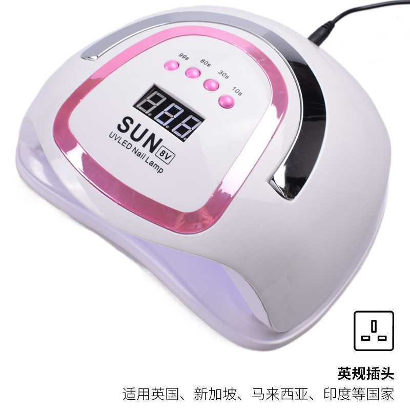 Lámpara de manicuras 192W luz de alta potencia UV + LED luz de manicuras