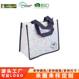 新款无纺布手提袋覆膜服装店购物袋花系高级感服装袋购物袋