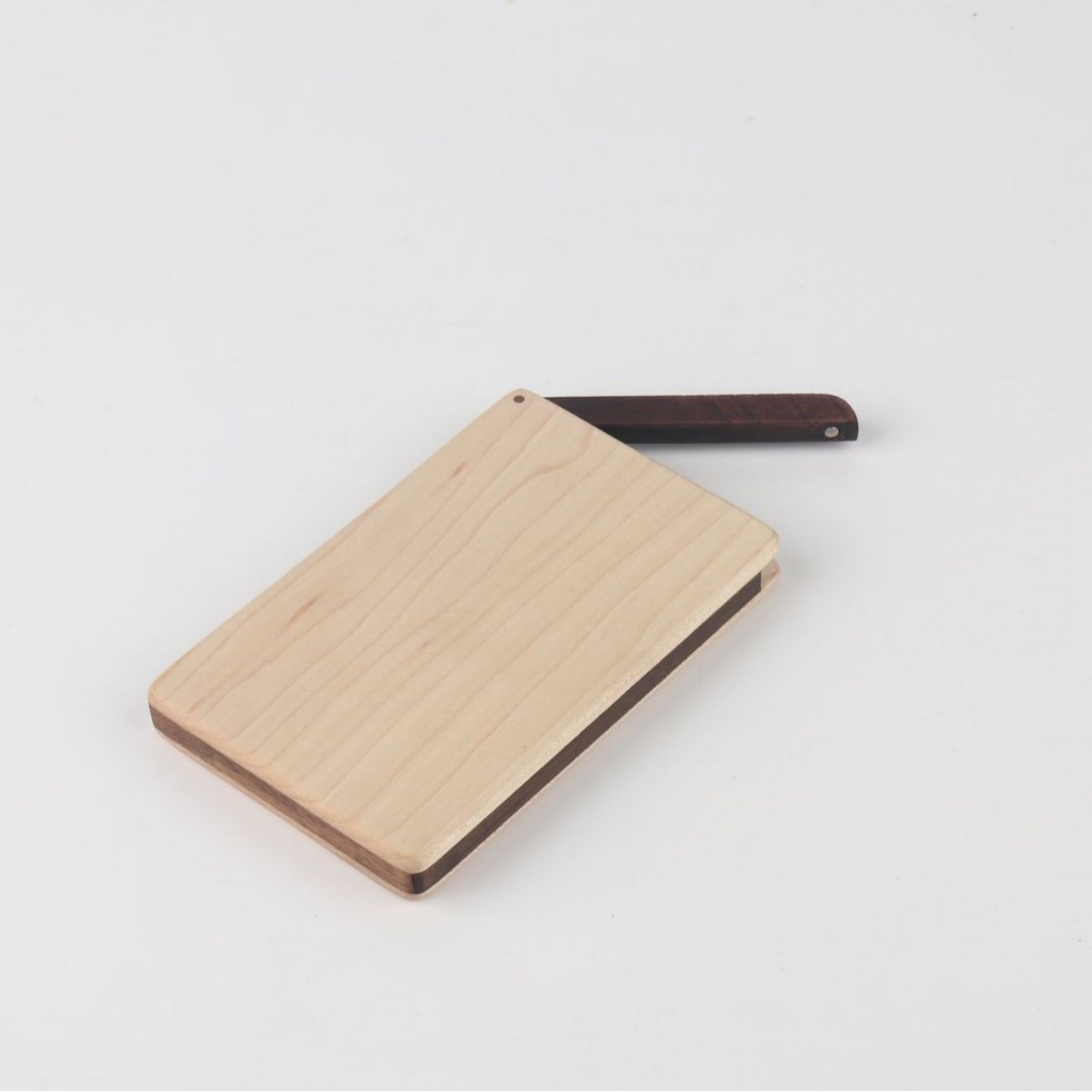 Caja de tarjeta de visita de madera portátil de nogal negro regalo de negocios titular de la tarjeta de visita de madera maciza caja de tarjeta de visita ultrafina letras transfronterizas