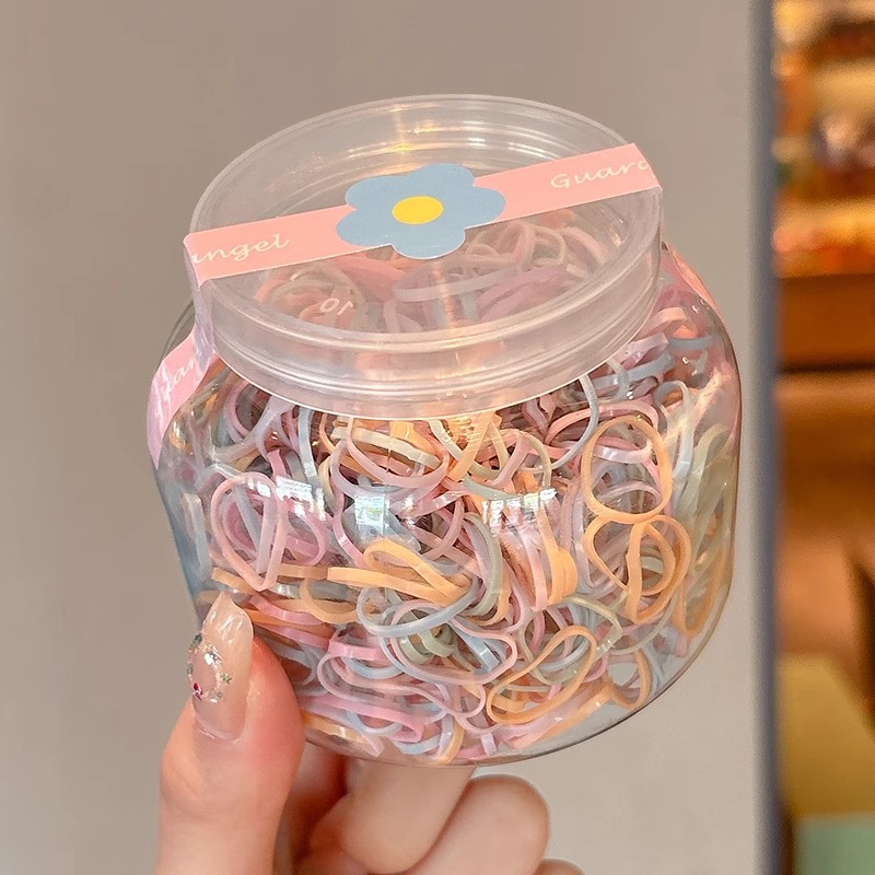 Banda de goma desechable de color para niños no daña el cabello, cuerda para el cabello, lazo para el cabello altamente elástico y duradero, accesorios para el cabello con cuerda para la cabeza de niña