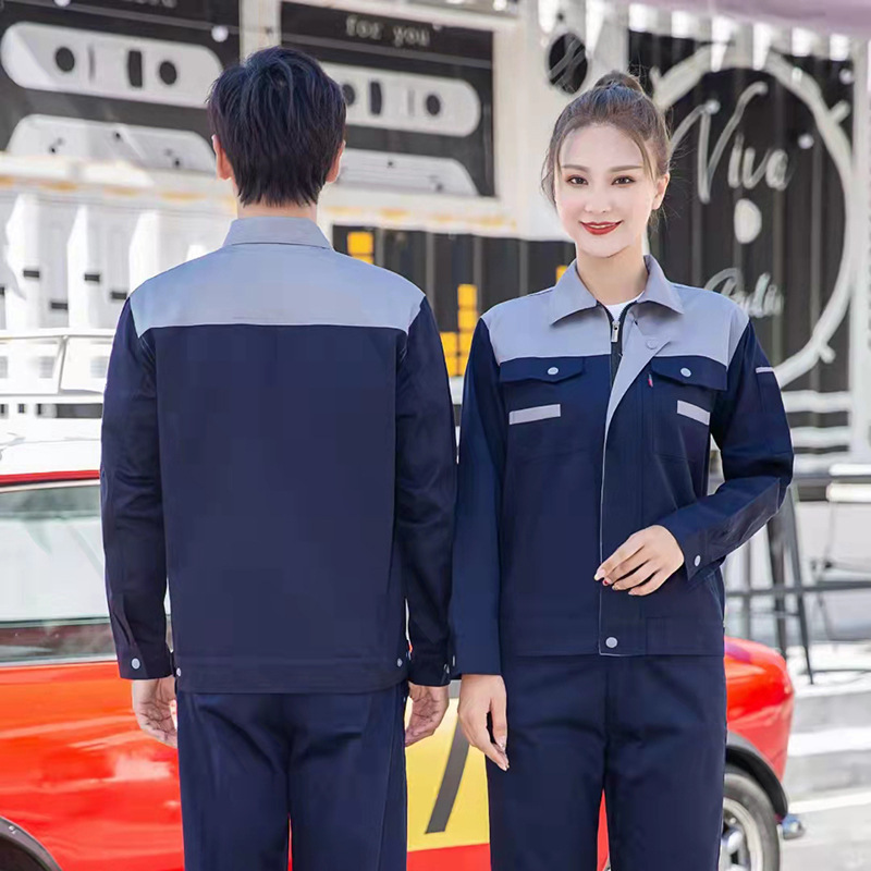 Workwear Suit Custom-Made for Men, Spring and Autumn Labor Protection Clothing Wholesale, Wear-Resistant Auto Repair Clothing, Workshop Factory Clothing, Workwear with Embroidery