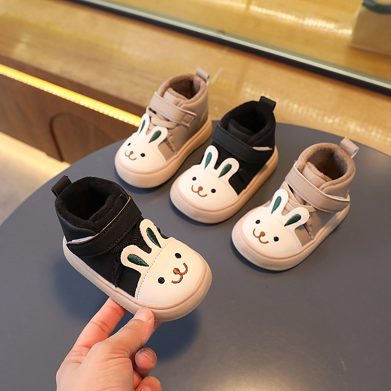 一件代发宝宝鞋子冬季加绒棉鞋小童鞋女童婴儿学步鞋软底男童靴子