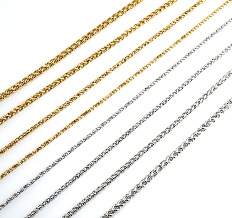 16g Weight Vacuum Plating Gold Plating Process Lobster Trigger Clasp Closure Clasp Closure Type 18K Gold Plated Plating Material 304 Stainless Steel Pendant Material Necklace Classification Hip-hop Solid Color Stainless Steel Titanium Steel Chain Necklace 1 Piece