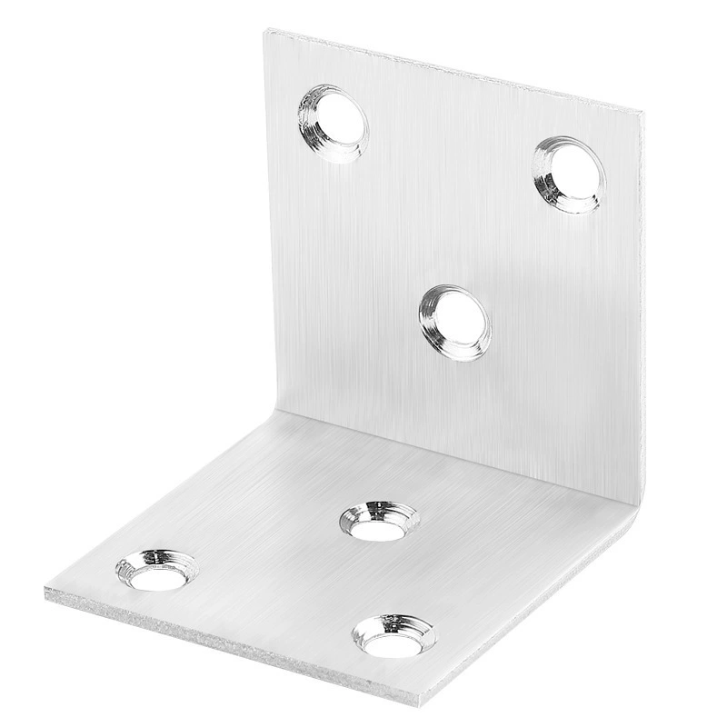 DCJ Stainless steel corner code 90 degrees right -angle fixed fixed -angle iron L -shaped triangle iron stent layer board plate support furniture connector