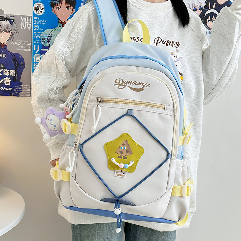 Zaino unisex in nylon alla moda con design traspirante - Zaino scolastico leggero per studenti universitari in vari colori_voghion.com